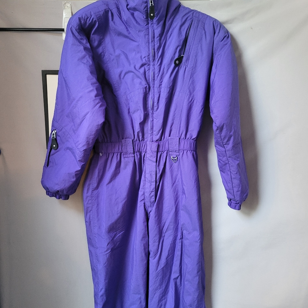 Obermeyer Isabella Alpine Embroidered Ski Onepiece Snowsuit Purple 10